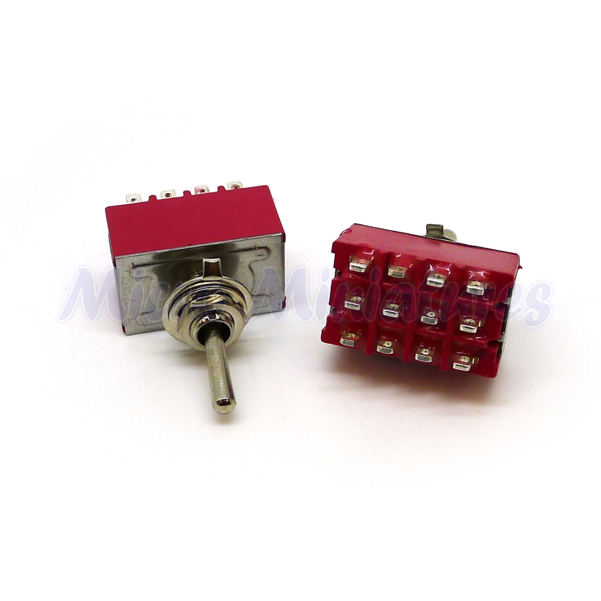 4PDT Miniature Toggle Switch on-off-on Centre Off Model Railway Hobby 5669 ED02 