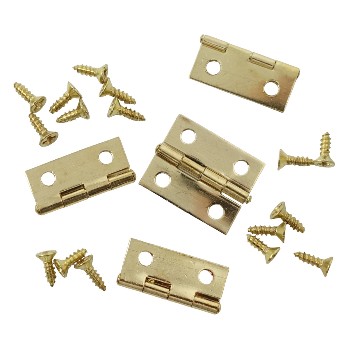 Pack of four 18mm brass hinges - Micro Miniatures